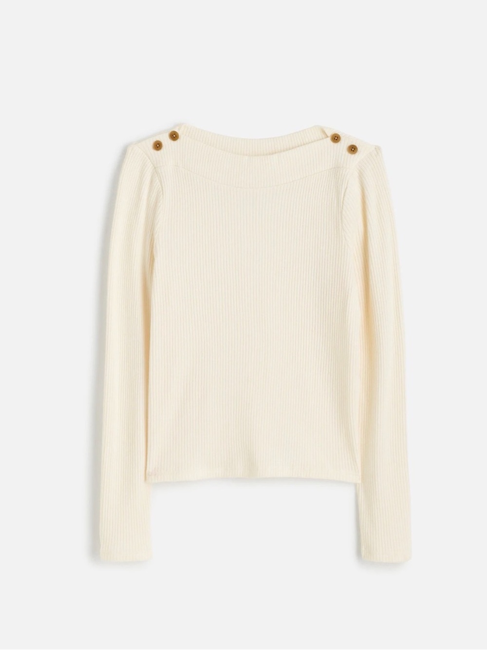 NWT Madewell Boatneck Long-Sleeve Sweater Tee. Size S. Antique Cream